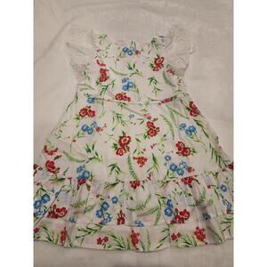 Janie & Jack White Floral Dress Sz 4